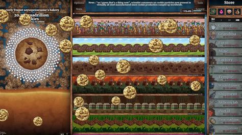 Cookie clicker 999 - For cheats on Cookie Clicker Classic, please refer to Cheating (Cookie Clicker Classic). Warning: Do not perform if you want to unlock the game fairly. If you would like to experiment around with the game mechanics or just give yourself a boost, here are some cheats you can try. Almost all require a bit of interaction with technical stuff. However, all the steps are listed and should not be ...